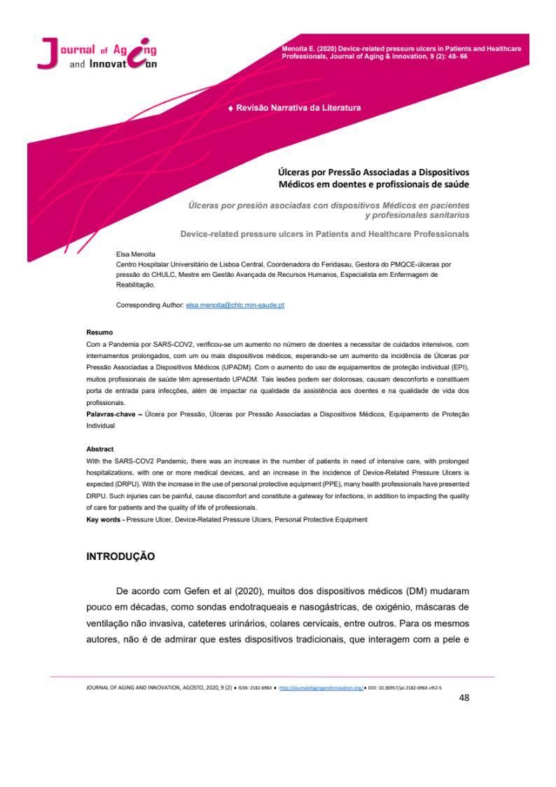 Device related Pressure Ulcers In Patients And Healthcare Professionals Device related pressure ulcers in patients and healthcare professionals