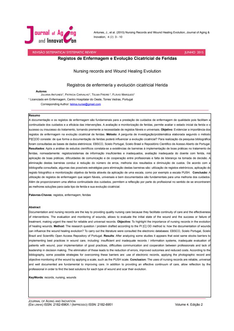 Nursing Records And Wound Healing Evolution Journal Of Aging And Nursing records and wound healing evolution journal of aging and